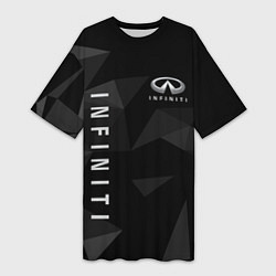 Футболка женская длинная Infiniti Инфинити, цвет: 3D-принт
