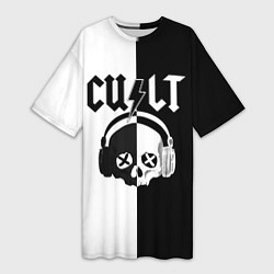 Футболка женская длинная TDG CULT ACDC, цвет: 3D-принт