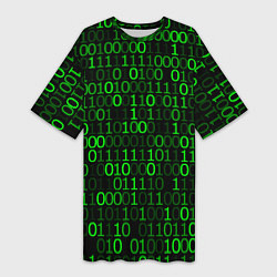 Женская длинная футболка Бинарный Код Binary Code