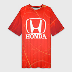 Футболка женская длинная Honda хонда, цвет: 3D-принт