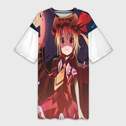 Футболка женская длинная Футболка anime, цвет: 3D-принт