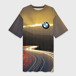 Женская длинная футболка BMW Night route