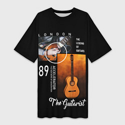 Женская длинная футболка Гитара гитариста