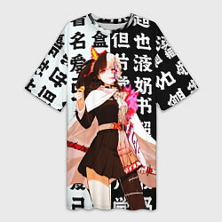 Футболка женская длинная Канао Демон Клинок рассекающий демонов, цвет: 3D-принт