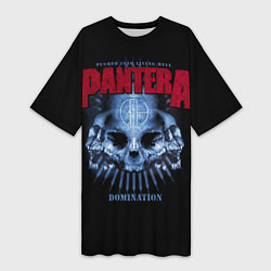 Футболка женская длинная Pantera Domination, цвет: 3D-принт
