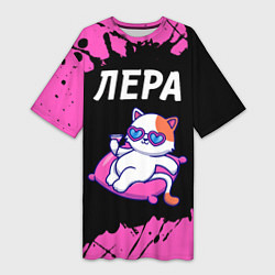 Женская длинная футболка Лера - КОШЕЧКА - Краска