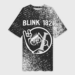 Футболка женская длинная Blink 182 КОТ Спрей, цвет: 3D-принт