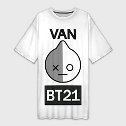 Женская длинная футболка BTS VAN BT21
