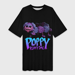 Футболка женская длинная POPPY PLAYTIME PJ Pug-a-Pillar, цвет: 3D-принт