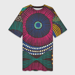 Женская длинная футболка Африка Орнамент