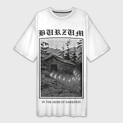 Футболка женская длинная In the arms of darkness - Burzum, цвет: 3D-принт