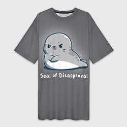 Футболка женская длинная Seal of Disapproval, цвет: 3D-принт