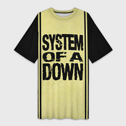 Футболка женская длинная System of a Down: 5 Album Bundle, цвет: 3D-принт