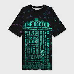 Женская длинная футболка Tardis Doctor Who Memories