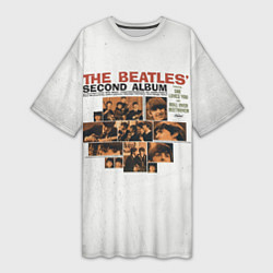 Футболка женская длинная The Beatles Second Album, цвет: 3D-принт