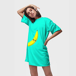 Футболка женская длинная Я - банан, цвет: 3D-принт — фото 2