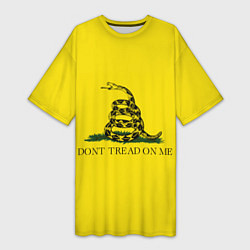 Женская длинная футболка Dont tread on me или Гадзденская змея