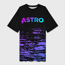 Футболка женская длинная Astro -градиент, цвет: 3D-принт