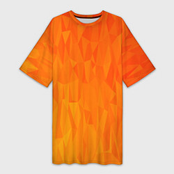 Женская длинная футболка Абстрактно-огненный узор