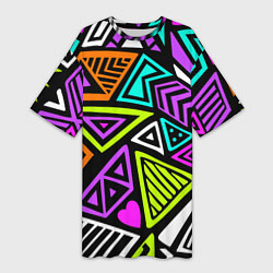 Женская длинная футболка Abstract geometric shapes