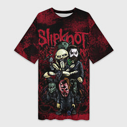 Футболка женская длинная Slipknot art, цвет: 3D-принт