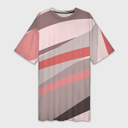 Женская длинная футболка Розовый берег