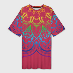 Женская длинная футболка Viva magenta mandala