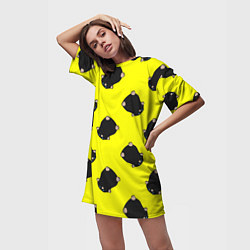 Футболка женская длинная Кротовуха, цвет: 3D-принт — фото 2