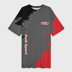 Футболка женская длинная Audi sport grunge, цвет: 3D-принт