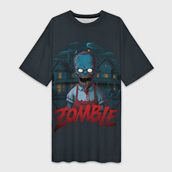 Женская длинная футболка Zombie Simpsons