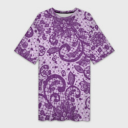 Женская длинная футболка Фиолетовая фантазия