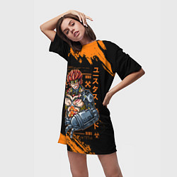 Футболка женская длинная Киборг Юстасс Кид - One Piece, цвет: 3D-принт — фото 2
