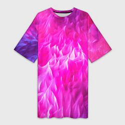 Футболка женская длинная Pink texture, цвет: 3D-принт