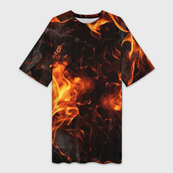 Женская длинная футболка Fire style