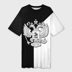 Женская длинная футболка Спортивная геометрия герб россии
