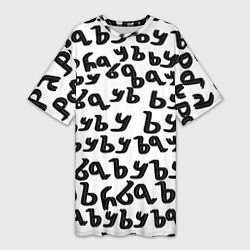 Женская длинная футболка Ъуъ съука надпись лого