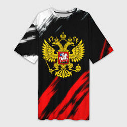 Футболка женская длинная Russia stripes, цвет: 3D-принт