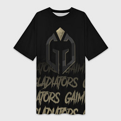 Футболка женская длинная Gaimin Gladiators style, цвет: 3D-принт