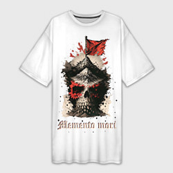 Женская длинная футболка Череп memento mori