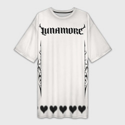 Футболка женская длинная Lunamore white, цвет: 3D-принт