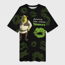 Женская длинная футболка Shrexy Shrek