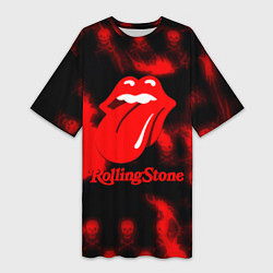 Женская длинная футболка Rolling Stone rock