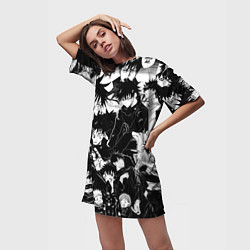 Футболка женская длинная Мэгуми Фушигуро - Магическая битва, цвет: 3D-принт — фото 2