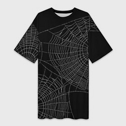 Женская длинная футболка Spider паутина