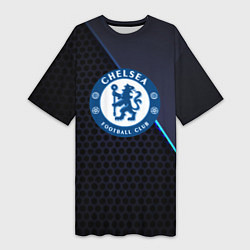 Женская длинная футболка Chelsea carbon sport