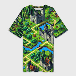 Женская длинная футболка Heroes of Might and Magic - pixel map