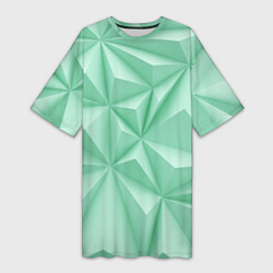 Футболка женская длинная Объемные пирамидки, цвет: 3D-принт