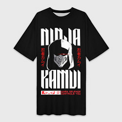 Футболка женская длинная Ninja Kamui Revenge controls you, цвет: 3D-принт