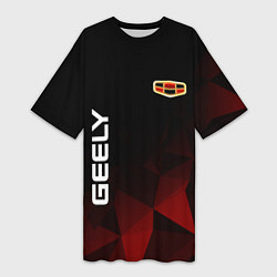 Футболка женская длинная Geely, цвет: 3D-принт