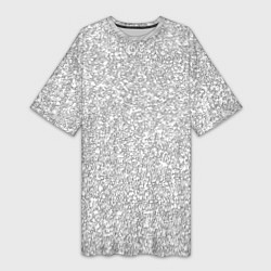 Женская длинная футболка Светлый серый текстура камень